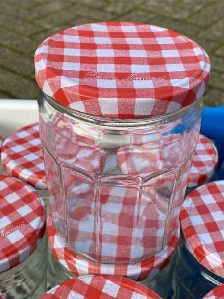 Verschillende soorten lege jampotjes, hak, hero, honing etc., Antiek en Kunst, Antiek | Glas en Kristal, Ophalen of Verzenden