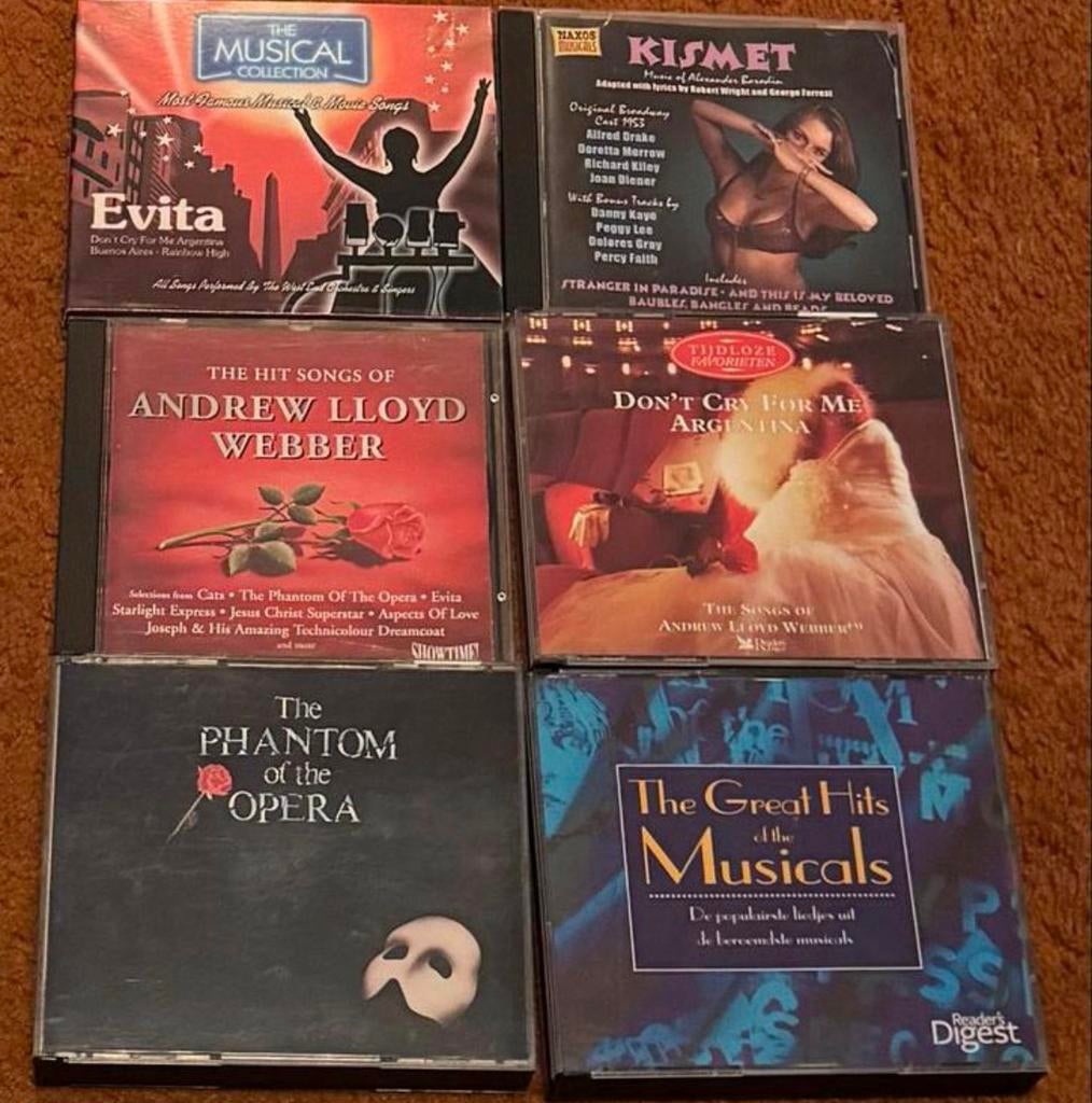 Musical CD Collectie -6- Evita, Phantom, Kismet, diverse hit, Ophalen of Verzenden, Zo goed als nieuw