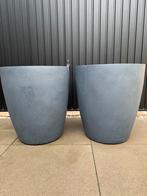 Nieuwe antraciet bloempotten, plantenbakken. 4 stuks., Tuin en Terras, Bloempotten, Ophalen, 40 cm of meer, Rond, Nieuw