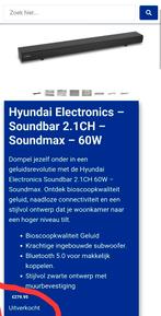 Hyundai Boom Soundbar 60W,, Ophalen, Met ingebouwde subwoofer, Zo goed als nieuw