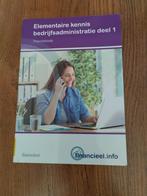 Elementaire kennis bedr.adm.1 - theorie - isbn9789037245240, Boeken, Studieboeken en Cursussen, Ophalen of Verzenden, Zo goed als nieuw