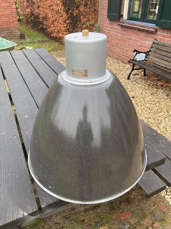 Grote Fabriekslamp / Industriële Hanglamp, Huis en Inrichting, Lampen | Hanglampen, Gebruikt, Metaal, Ophalen of Verzenden