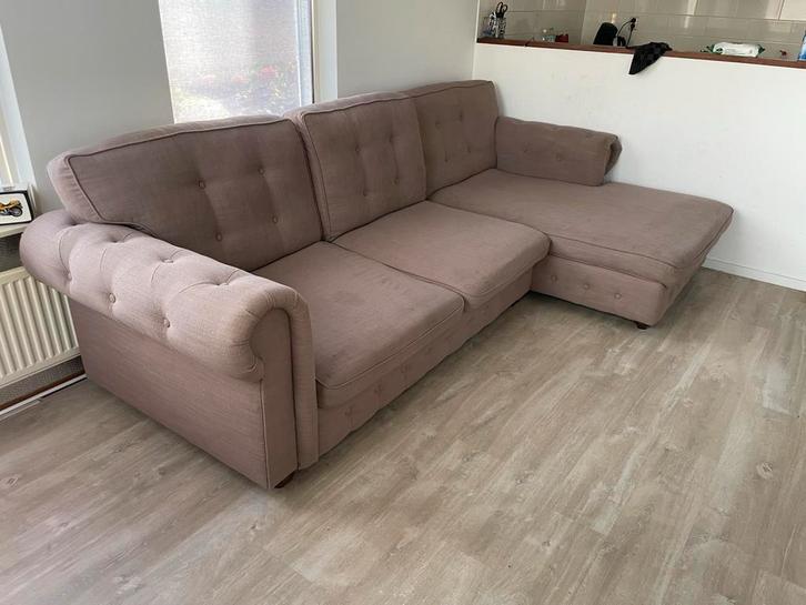 Chesterfield Hoekbank - Ruim & Comfortabel, Huis en Inrichting, Banken | Bankstellen, Zo goed als nieuw, Hoekbank, Vierpersoons of meer