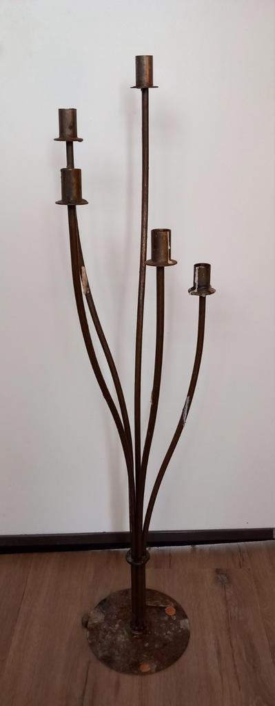 Mooie grote kandelaar. 1meter, 5kaars., Huis en Inrichting, Woonaccessoires | Kandelaars en Kaarsen, 75 cm of meer, Metaal, Ophalen