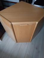 Eiken hoekkast met deuren en planken, Huis en Inrichting, Kasten | Buffetkasten, Ophalen, Minder dan 50 cm, Gebruikt, 100 tot 150 cm