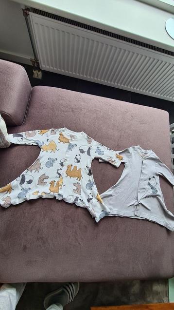 2 stuks pyjama voor  gipsbroek /spreidbroek baby