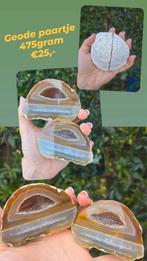 Geode Paartje - 475 gram, Ophalen of Verzenden, Mineraal