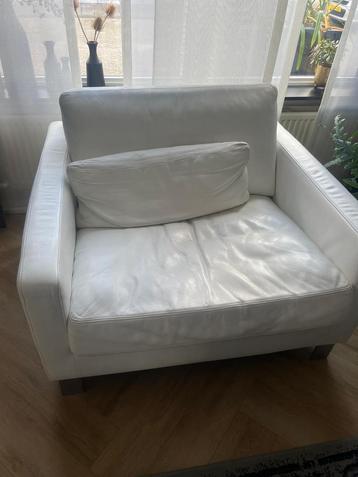 Fauteuil loveseat wit leder beschikbaar voor biedingen