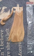 Haar extension blond wrap-on met haakjes, Ophalen of Verzenden, Gebruikt, Pruik of Haarverlenging