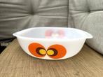 2 Jena glas schalen met pauwenoog., Ophalen of Verzenden, Gebruikt