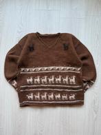Vintage Gebreide Trui - Maat S, Bruin, ., Ophalen of Verzenden, Zo goed als nieuw