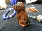 Hond van Mahonie obsidiaan, Ophalen of Verzenden, Nieuw, Hond of Kat, Beeldje of Figuurtje