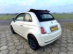 Fiat 500 C Parelmoer NAP Automaat Leder Opendak/Cabrio Airco, Euro 5, 86 pk, Gebruikt, 31 €/maand