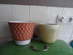 2x Oude retro bloempot, Ophalen, Huis en Inrichting