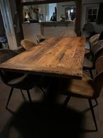 Eiken Boeren Tafel - Uniek!, 100 tot 150 cm, Eikenhout, Ophalen of Verzenden, Vijf personen of meer