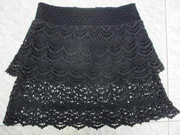 Hunkemöller rok zwart broderie rokje maat S beschikbaar voor biedingen