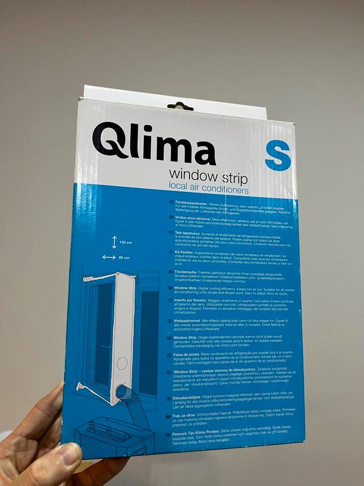 Qlima Window Strip voor Mobiele Airco, Witgoed en Apparatuur, Airco's, Nieuw, Mobiele airco, Minder dan 60 m³, 1 snelheid, Ventileren