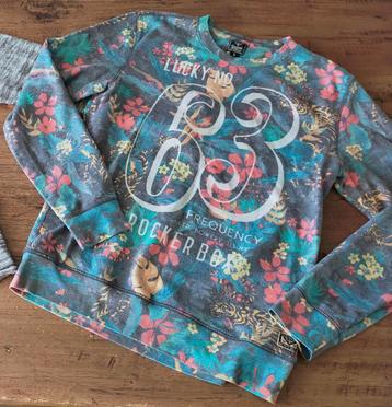Gebloemde trui sweater maat l rockerbox beschikbaar voor biedingen