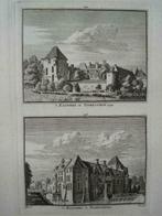 245-246 / Ijsselstein het Kasteel  Kopergravure 1750, Antiek en Kunst, Kunst | Etsen en Gravures, Ophalen of Verzenden