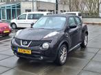 Nissan Juke €6945,-1.6 Acenta Apk 2026 Nappas Dealer onder, Auto's, Nissan, Voorwielaandrijving, Euro 5, Stof, Zwart