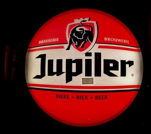 Jupiler bier dubbelzijdige lichtbak (FH5409), Verzamelen, Biermerken, Zo goed als nieuw, Reclamebord, Plaat of Schild, Jupiler
