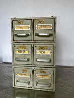 Vintage archiefkastjes, Huis en Inrichting, Kasten | Roldeurkasten en Archiefkasten, Ophalen, Minder dan 50 cm, Gebruikt, Vintage