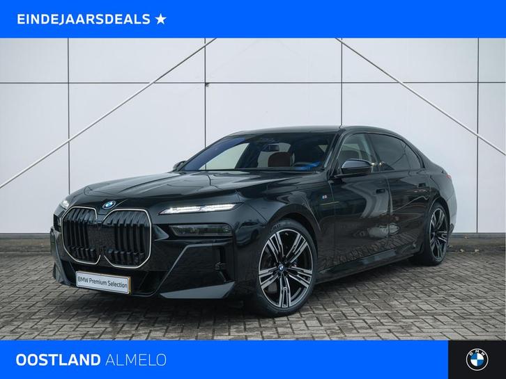 BMW i7 xDrive60 High Executive M Sport / Panoramadak / Trekh, Auto's, BMW, Bedrijf, Te koop, i7, 4x4, Alarm, Lederen bekleding