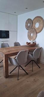 4 draaibare eetkamerstoelen grijs(Goossens) Mooie kwaliteit!, Huis en Inrichting, Ophalen, Zo goed als nieuw, Metaal, Vier