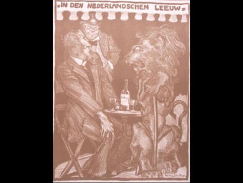 Spotprent over de pro-Engelse Telegraaf tijdens Eerste Were, Antiek en Kunst, Kunst | Litho's en Zeefdrukken, Verzenden
