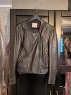 Zwarte Mango Leren Jas - Maat M, Maat 38/40 (M), Mango, Zwart, Ophalen of Verzenden