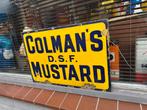 Colmans Mustard oud emaille reclamebord, Antiek en Kunst, Ophalen of Verzenden