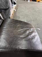 2 leren loungefauteuils + hocker, Huis en Inrichting, Fauteuils, Ophalen, Gebruikt, Klassiek, 75 tot 100 cm