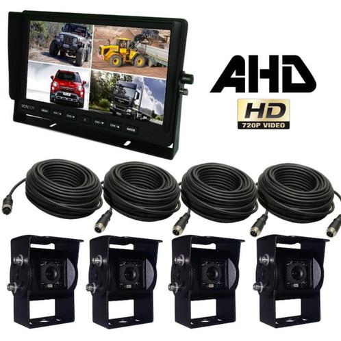 Set Monitor 10'' 4 x AHD achteruitrijcamera + kabels, Auto-onderdelen, Accu's en Toebehoren, Nieuw, Ophalen of Verzenden