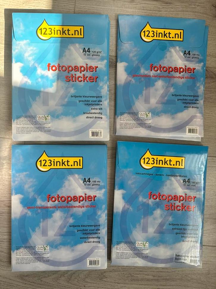 Heel veel A4 stickerpapier om eigen stickers te maken NIEUW, Computers en Software, Printerbenodigdheden, Nieuw, Overige typen