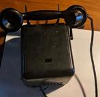 Zwarte bakelieten antieke PTT telefoon met slinger, Ophalen of Verzenden, Gebruikt