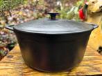 Le Creuset /Cousances gietijzeren braadpan 20 cm, Gebruikt, Gietijzer, Ophalen of Verzenden, Keramische plaat
