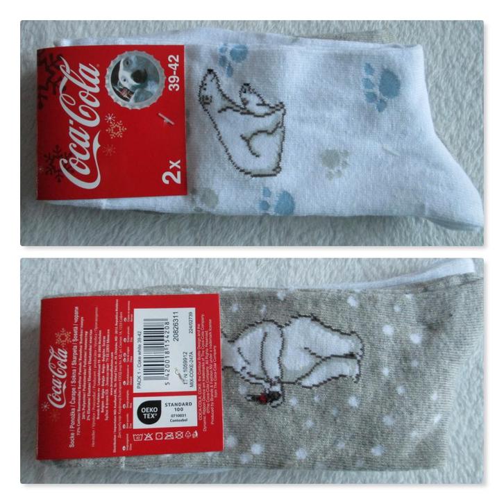 Leuke COCA COLA Sokkenset in 2 dessins - Maat : 39-42., Kleding | Dames, Sokken en Kousen, Nieuw, Sokken en Kniesokken, Maat 39 t/m 42