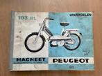 Peugeot 103 brommer onderdelen boek 1972 origineel, Ophalen of Verzenden, Gebruikt