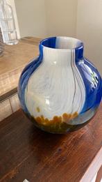 Vaas Loranto hand made art to the glass blauw-wit-lbr, Ophalen