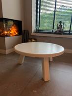 Salontafel eikenhout creme, 50 tot 100 cm, Minder dan 50 cm, Rond, Ophalen of Verzenden