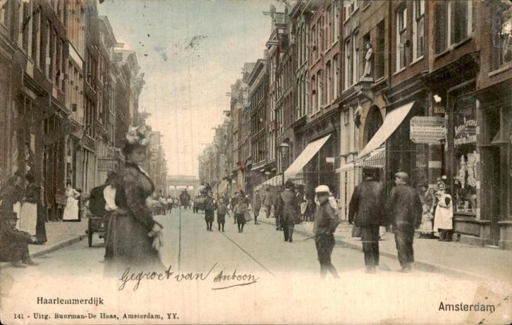Haarlemmerdijk, Verzamelen, Ansichtkaarten | Nederland, Gelopen, Noord-Holland, Voor 1920, Ophalen of Verzenden