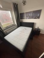 IKEA MALM 140200 cm, Ophalen, Overige materialen, Zwart, Tweepersoons