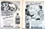 9 vintage advertenties reclames Boldoot 1935-57 cologne, Ophalen of Verzenden, Gebruikt, Parfumfles