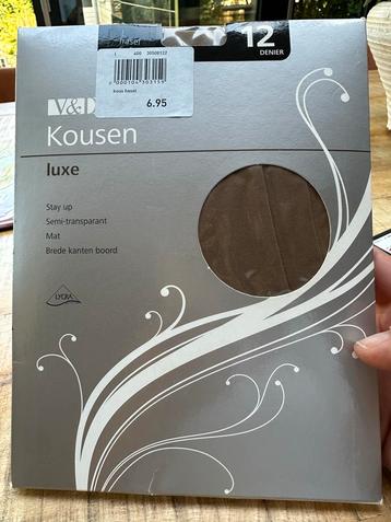 V&D Kousen Luxe 12 Denier - Nieuw in Verpakking maat L beschikbaar voor biedingen