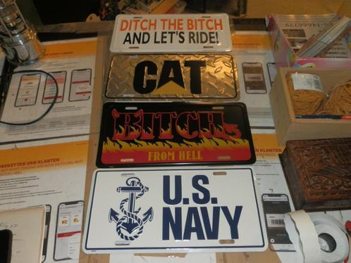 Emaille bordjes CAT US NAVY, Verzamelen, Merken en Reclamevoorwerpen, Nieuw, Reclamebord, Ophalen of Verzenden