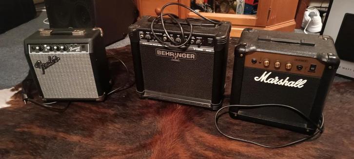 Gitaar Versterker Set - Fender, Behringer, Marshall, Muziek en Instrumenten, Versterkers | Bas en Gitaar, Gebruikt, Minder dan 50 watt