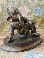 Prachtig antiek brons beeld uit India van Ganesha 19 cm., Antiek en Kunst, Ophalen of Verzenden