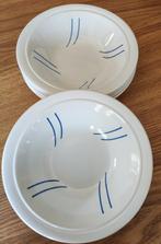 Vintage schaaltjes: geglazuurd, crème/blauw, Ophalen of Verzenden, Schaal of Schalen