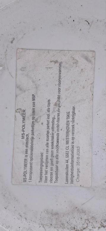 Emmers Parketlijm MS Polymeer - Nieuw! beschikbaar voor biedingen