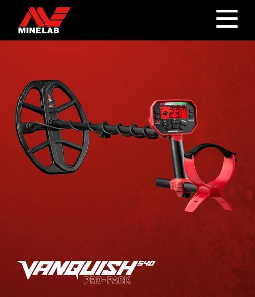 Minelab Vanquisher 540 pro detector, Hobby en Vrije tijd, Metaaldetectors, Nieuw, Meer dan 30 cm, Minelab, Discriminatie metaaldetectie